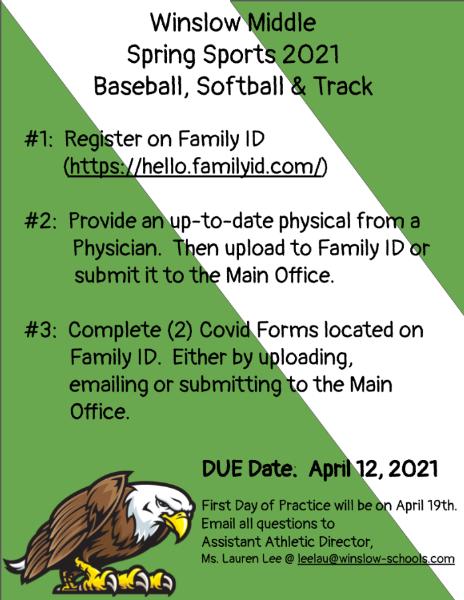 Spring Sports - Important Dates